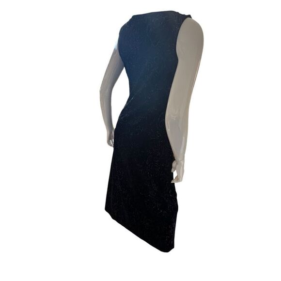 Limited Too Prom Black/Blue Metallic Velvet Maxi Asymmetrical Dress size 5J - Picture 5 of 7